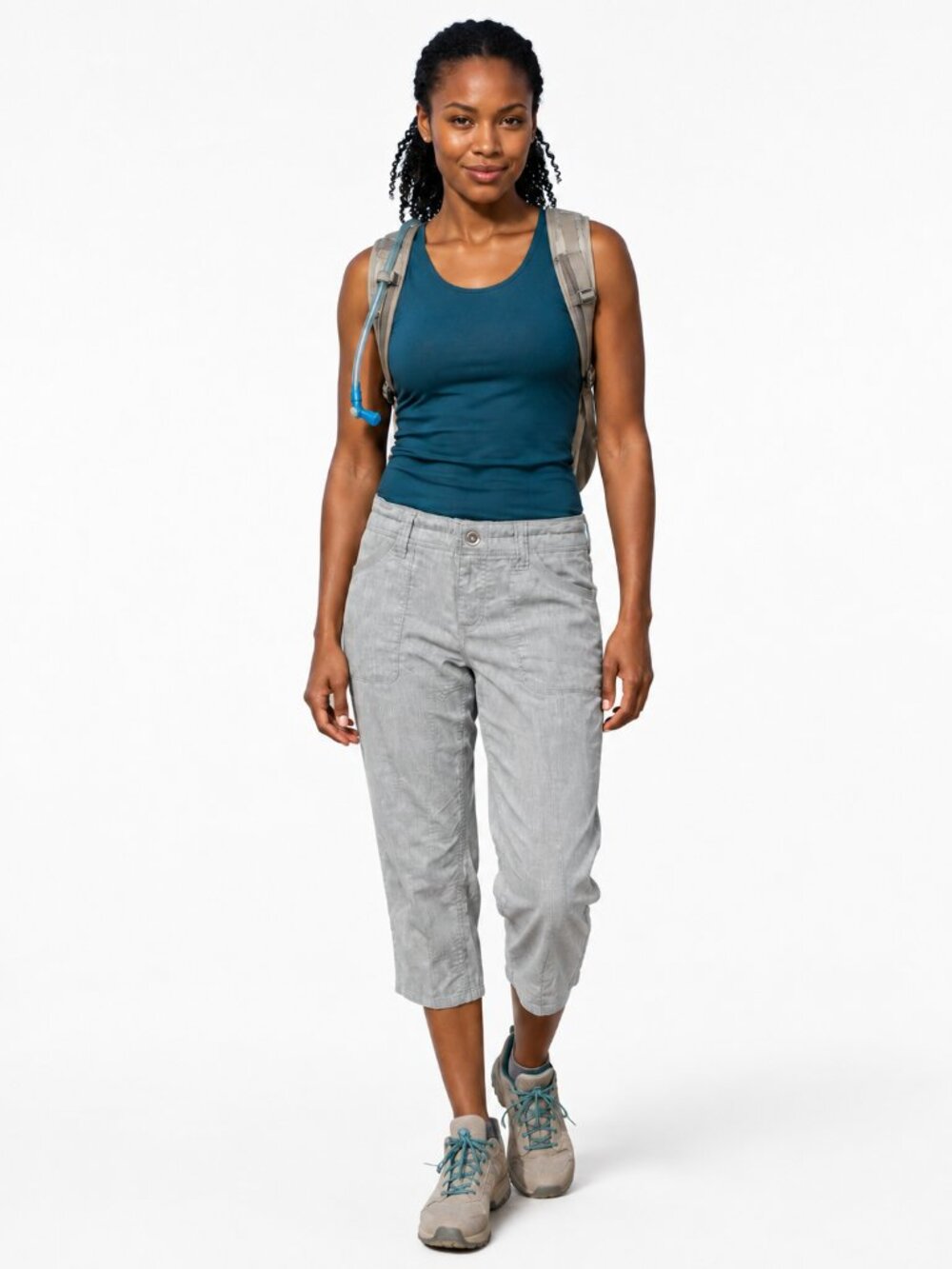 KÜHL Cabo Kapri Linen Blend Hiking Travel Outdoor Pants Gray Size 6 Gorpcore